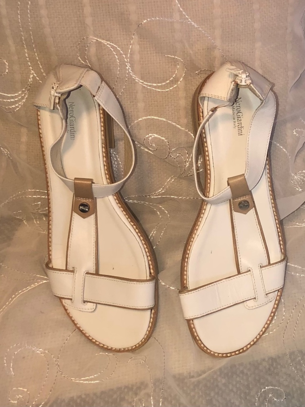 Nero Giaradini leather strap sandals
